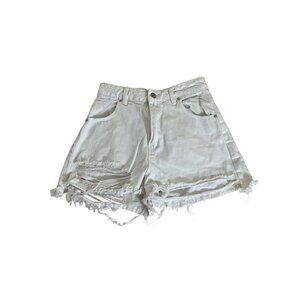 Rolla's Women's White Duster's High Rise Slim Denim Shorts - 25